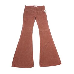 Free People Mauve Pink Corduroy Pull On Flare Pants Size 29 OB475769 Bell Bottom